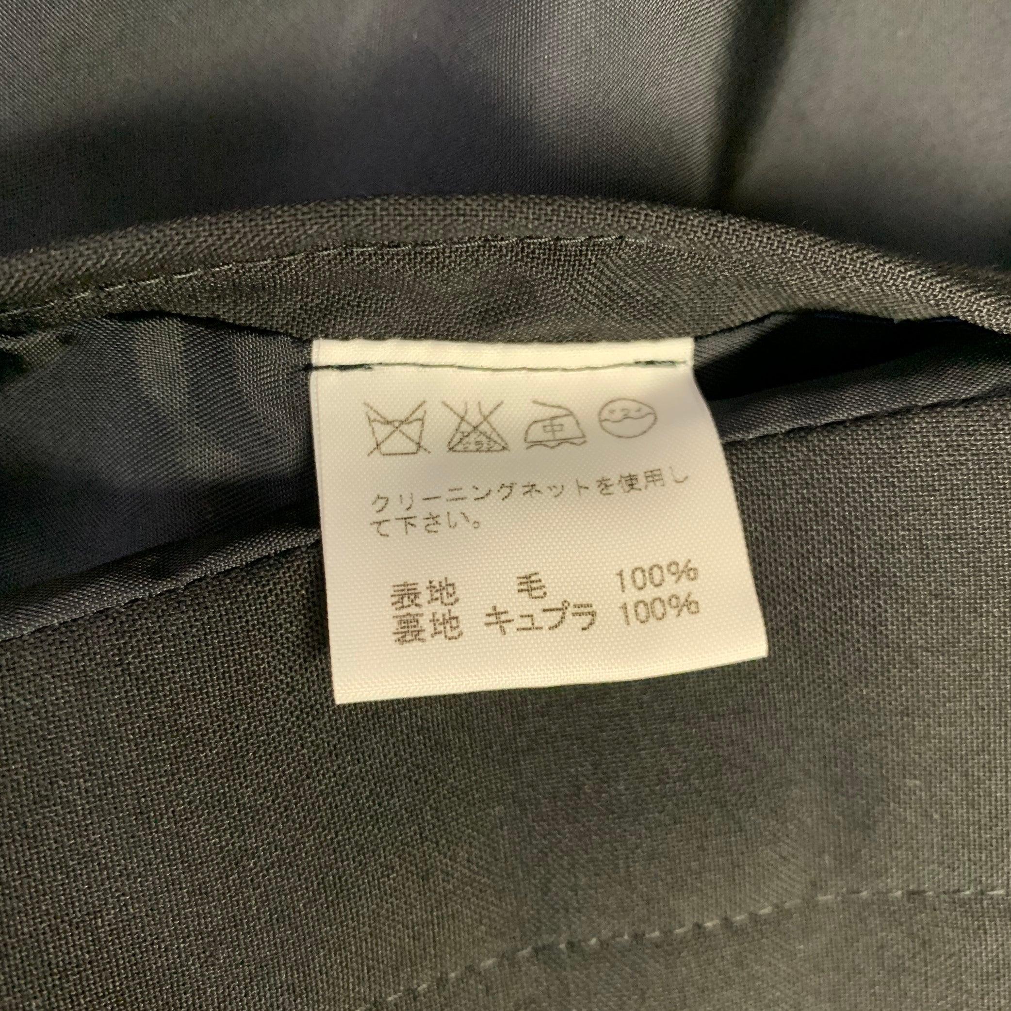 ISSEY MIYAKE Size 42 Black Wool Nehru Collar Sport Coat 3