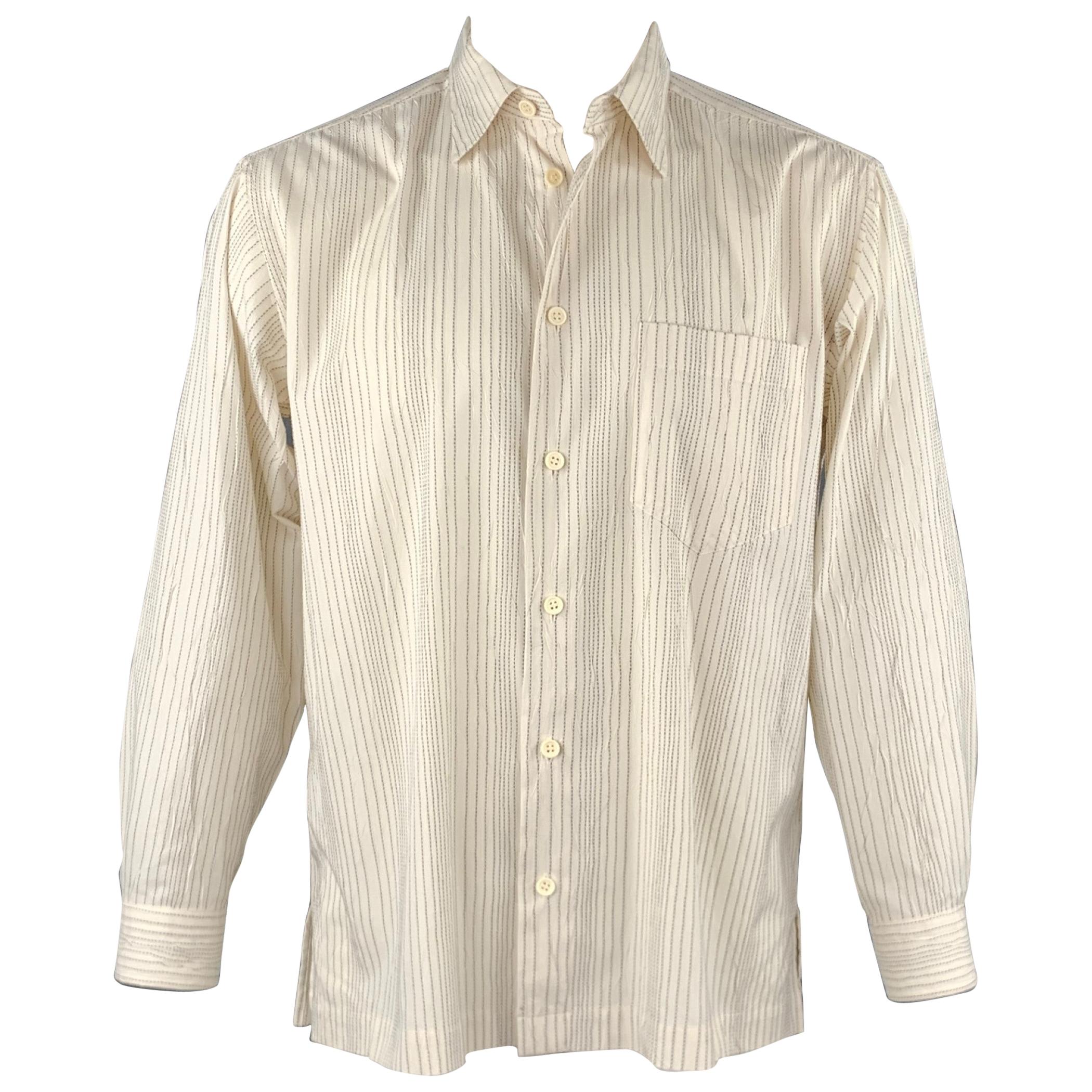 ISSEY MIYAKE Size L Beige Stripe 