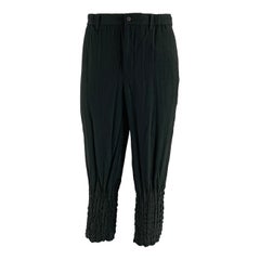 ISSEY MIYAKE Talla L Negro Verde Ombre Pantalones Casual