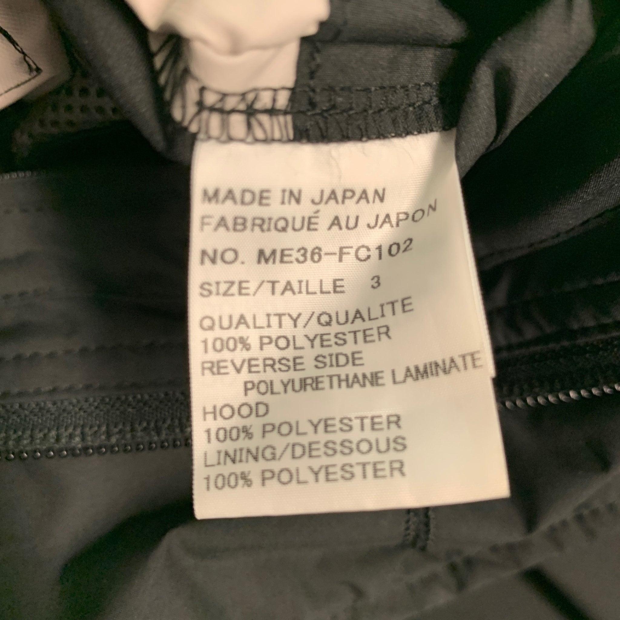 ISSEY MIYAKE Größe L Schwarze Polyester Windbreaker-Jacke im Angebot 1