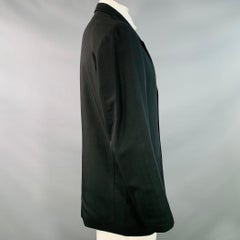 ISSEY MIYAKE Size L Black Twill Wool Notch Lapel Sport Coat