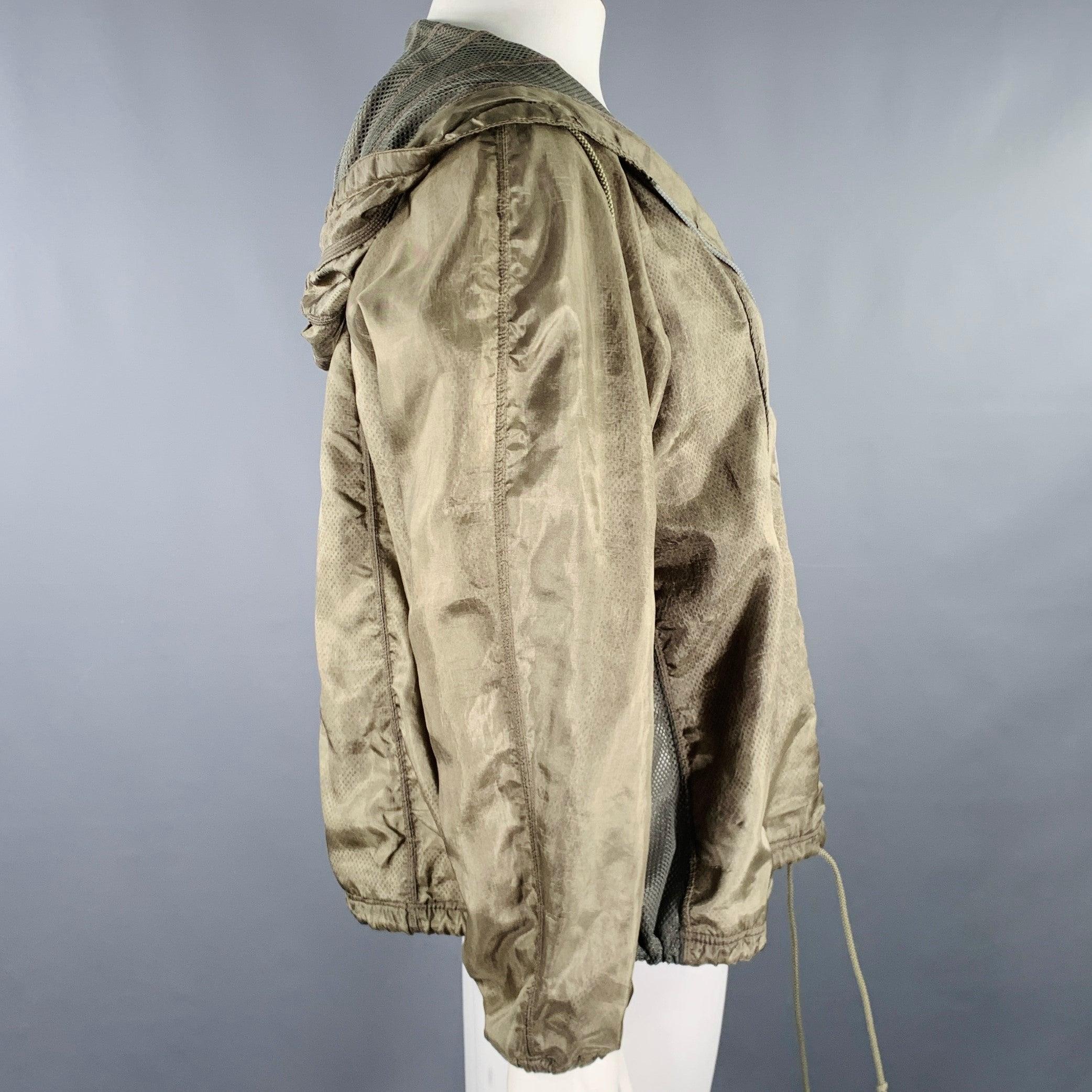 Brown ISSEY MIYAKE Size L Green Sage Mesh Windbreaker Jacket