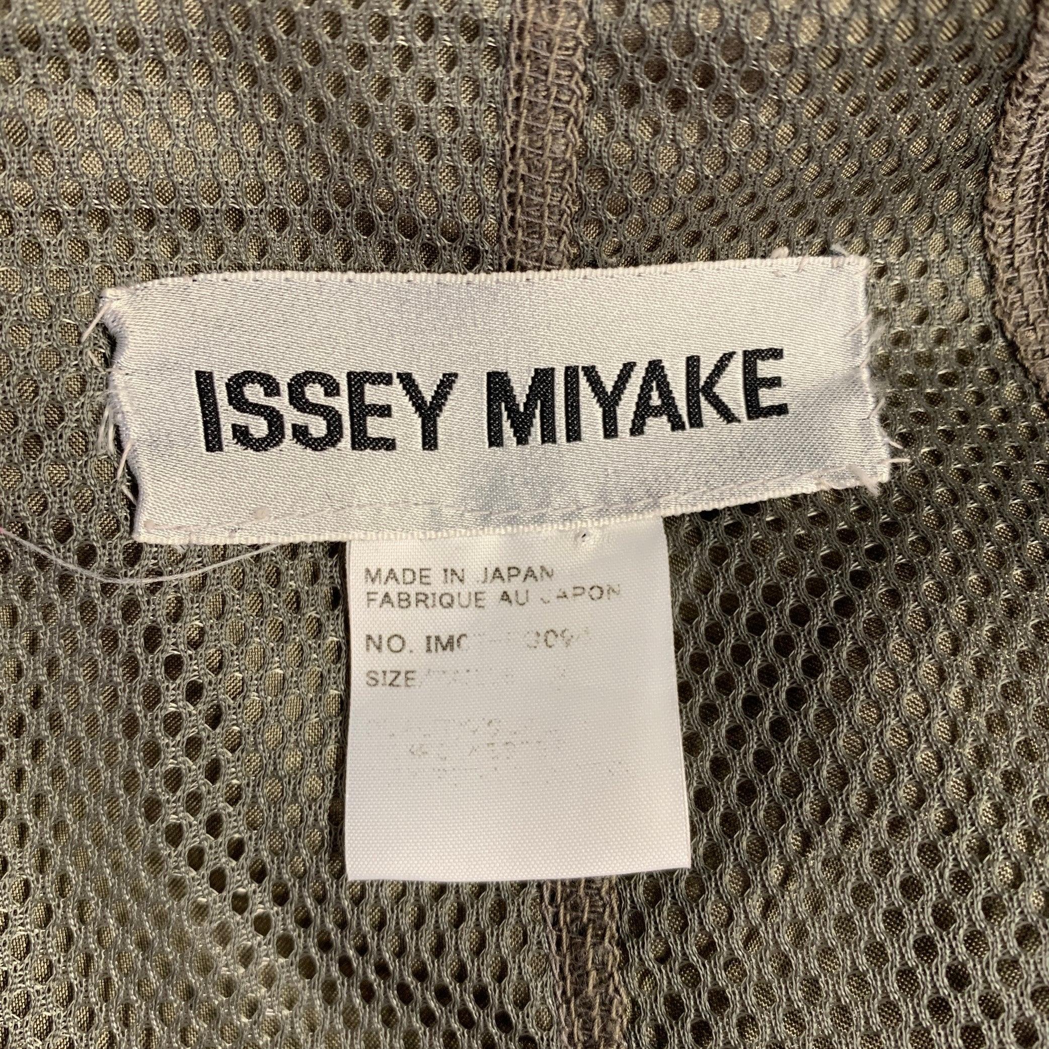 Women's ISSEY MIYAKE Size L Green Sage Mesh Windbreaker Jacket