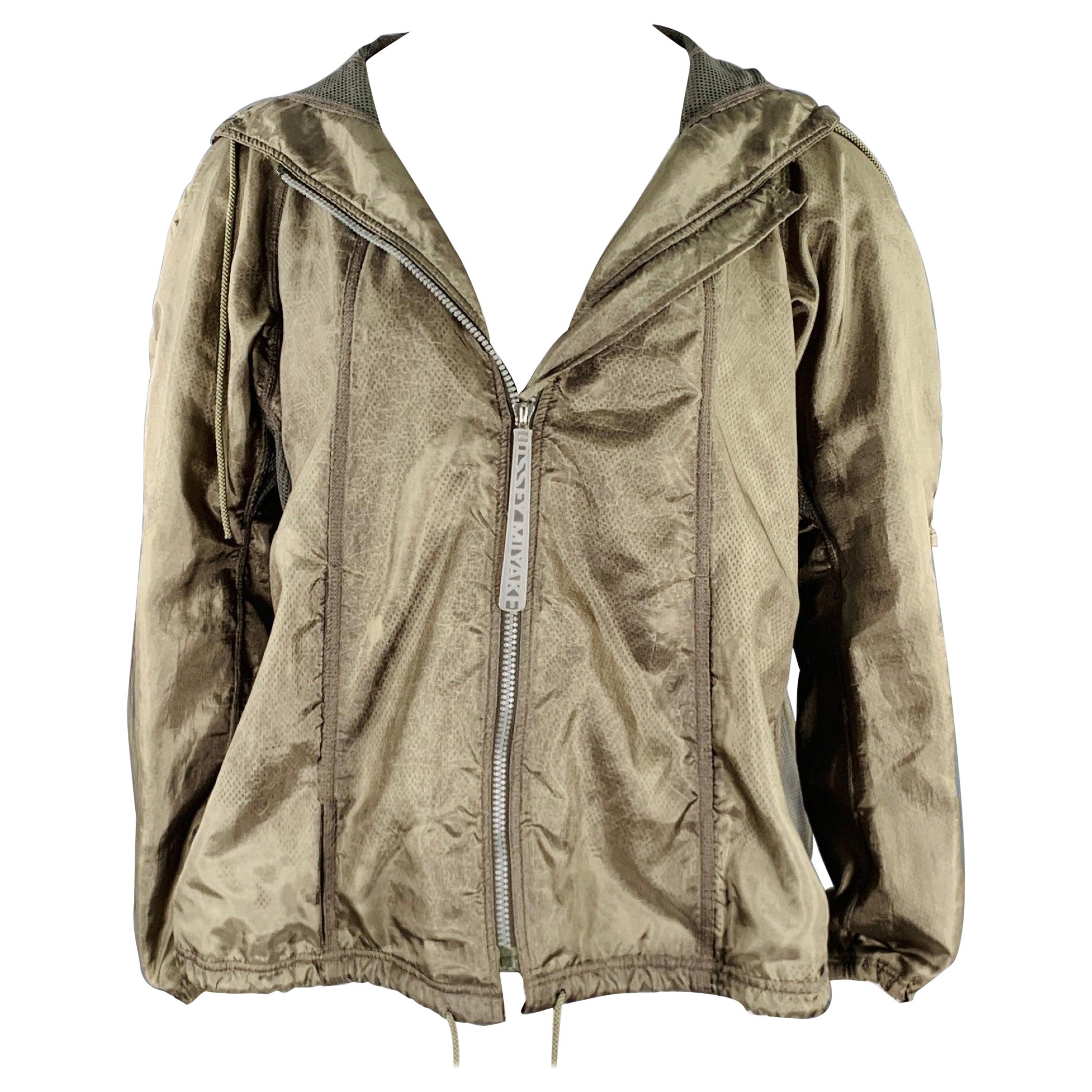 ISSEY MIYAKE Size L Green Sage Mesh Windbreaker Jacket