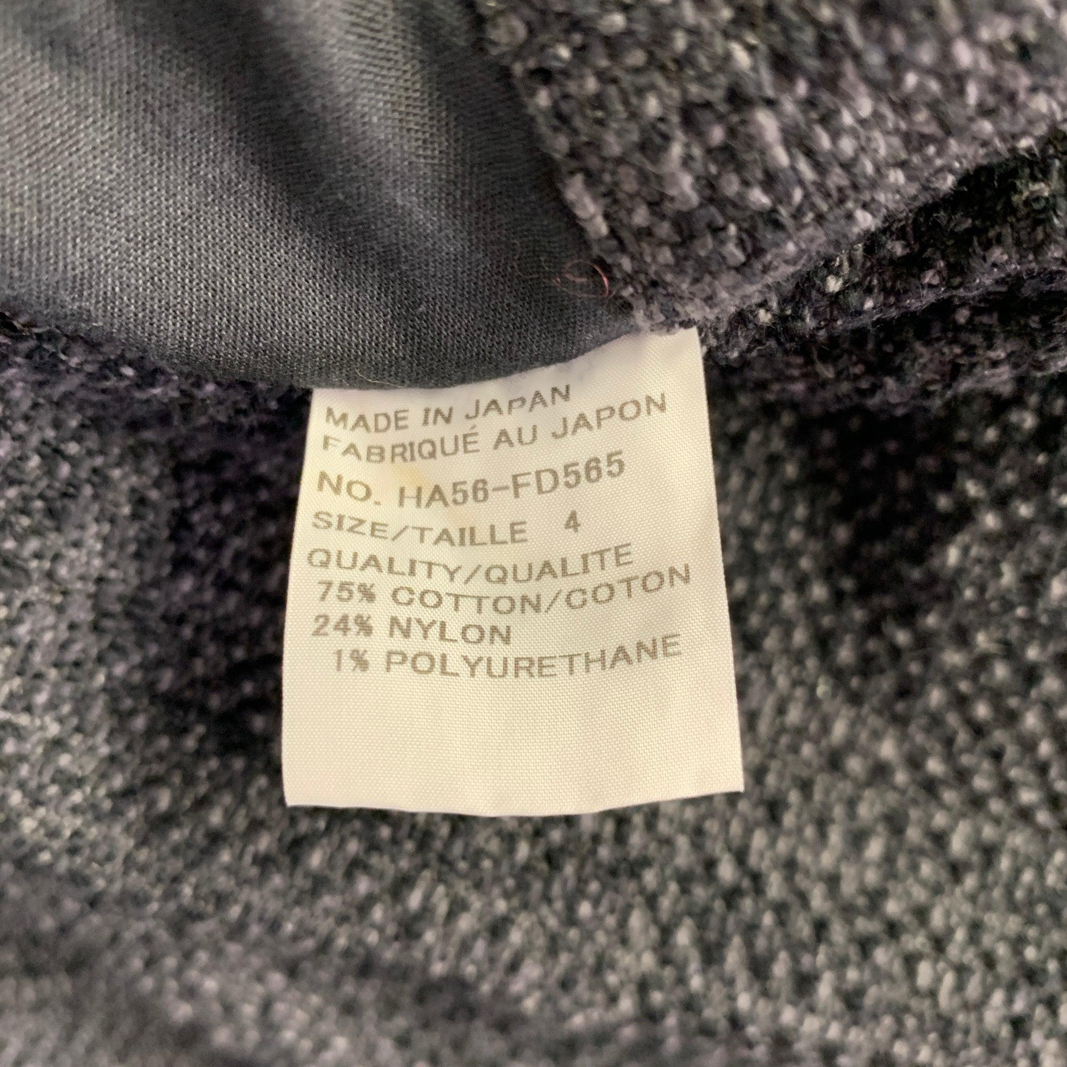 Issey Miyake Taglia L Grigio Navy Cappotto monopetto con bottoni automatici in vendita 1