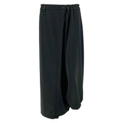 Issey Miyake Taille M Pantalon décontracté noir à ceinture élastique