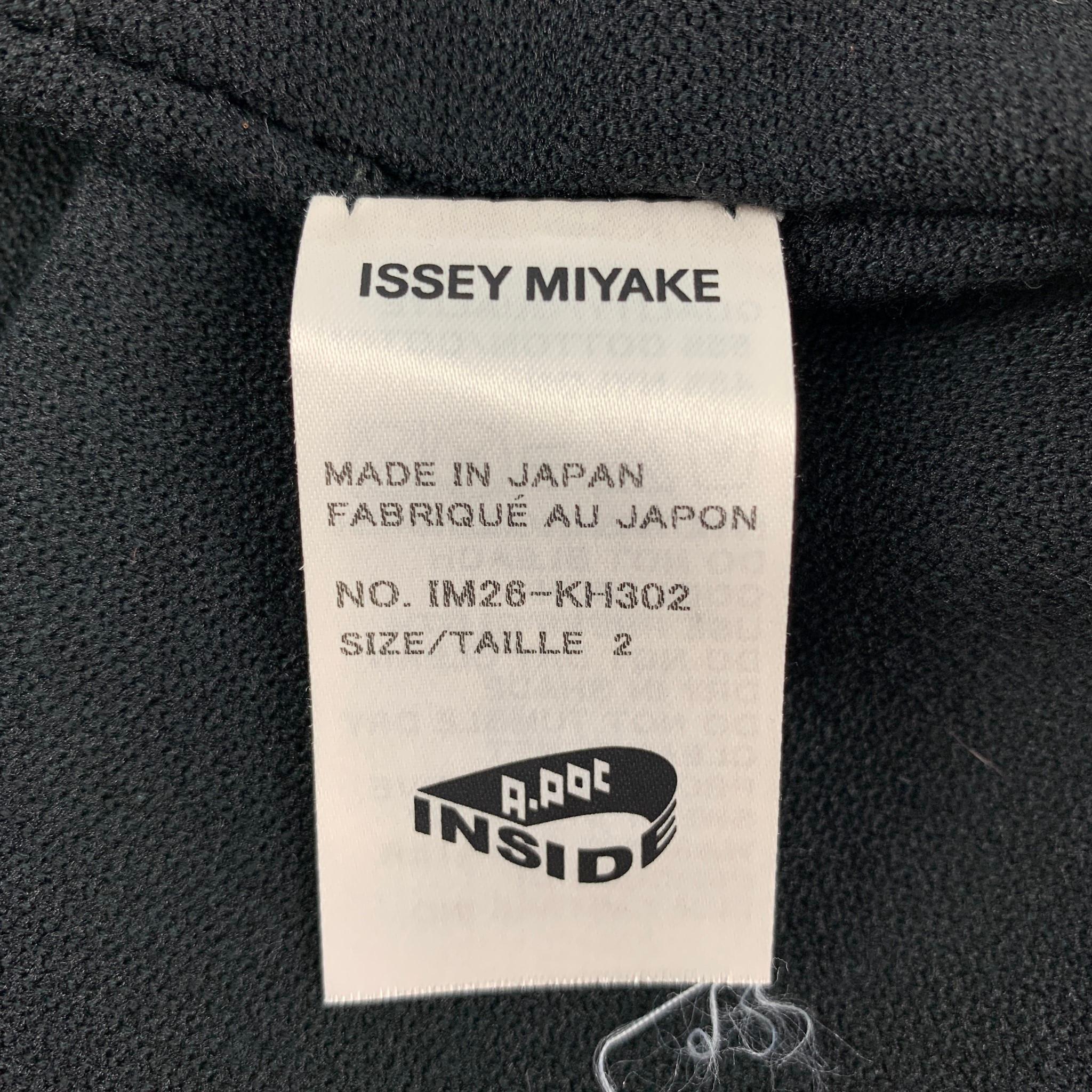 ISSEY MIYAKE Size M Black Knitted Raw Edged Shift Dress 2