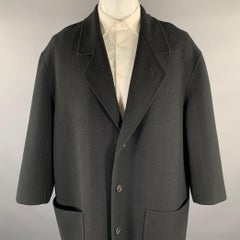 ISSEY MIYAKE Size M Black Wool Nylon Patch Pocket Coat