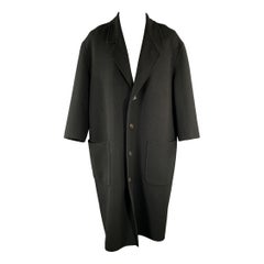 ISSEY MIYAKE Size M Black Wool Nylon Patch Pocket Coat