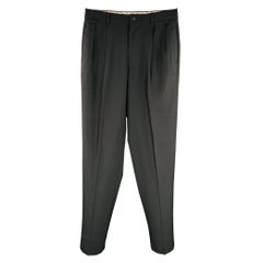 ISSEY MIYAKE Size M Black Wool Pleated Dress Pants
