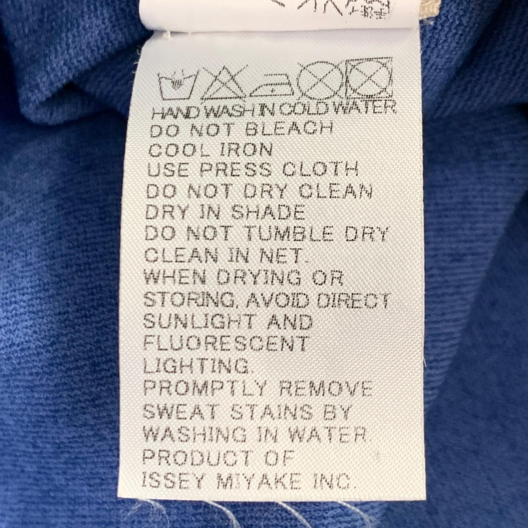 ISSEY MIYAKE Size M Blue Nylon Cotton Blend Mesh Belted Flared Casual Pants For Sale 1
