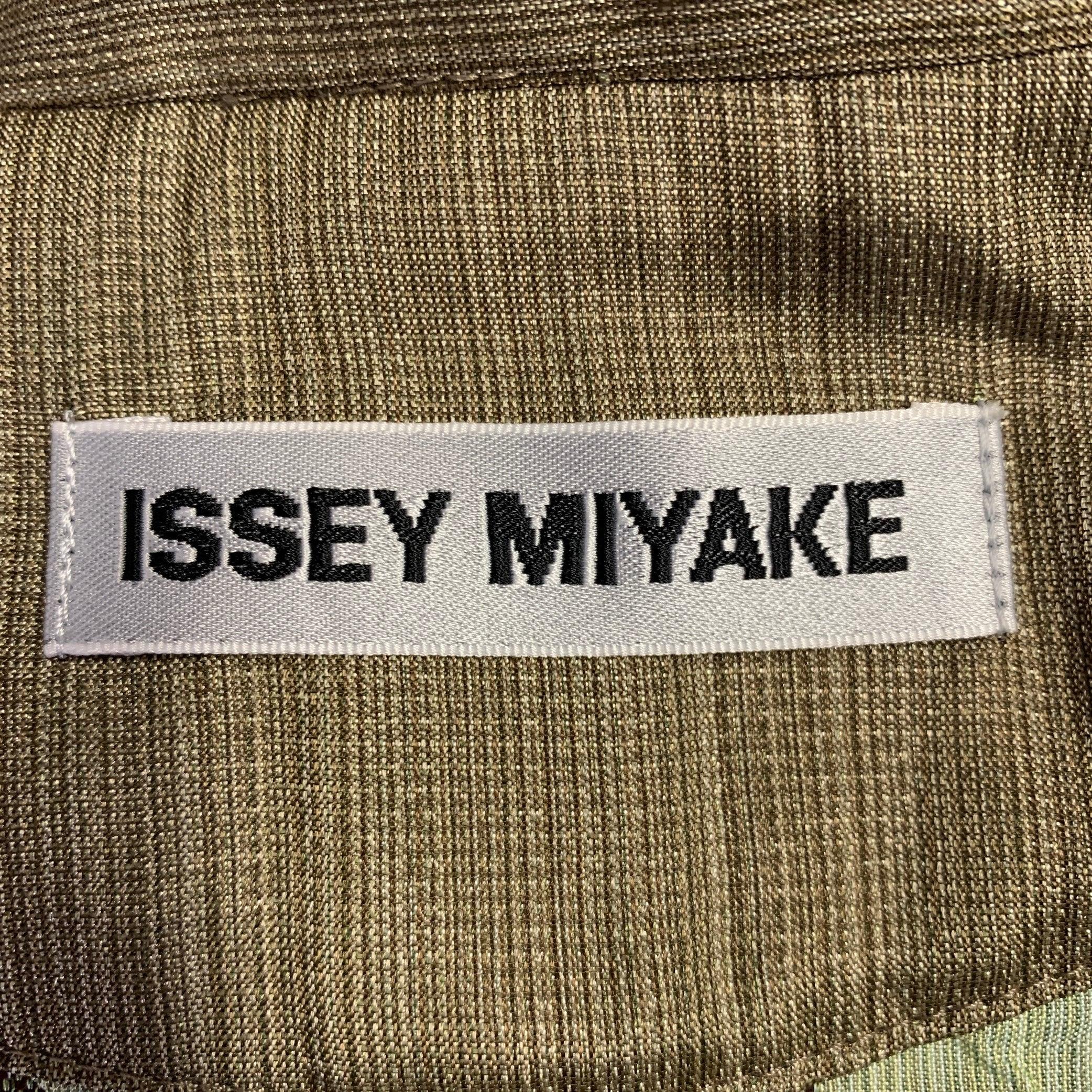 Issey Miyake Taglia M Marrone Beige Vestito senza maniche con stampa a pelle di serpente in vendita 4