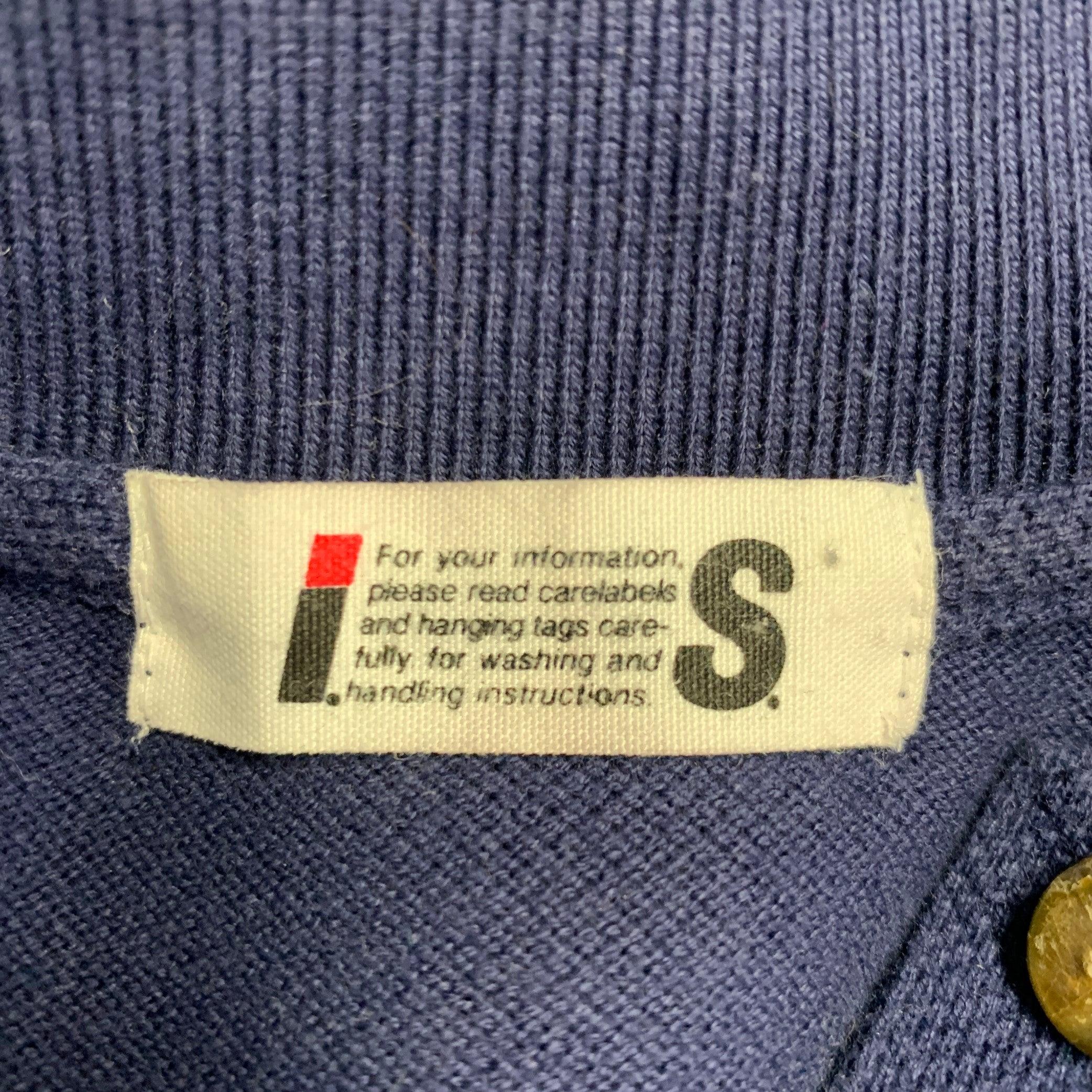 Men's ISSEY MIYAKE Size M Navy Cotton Embroidered Fish Polo