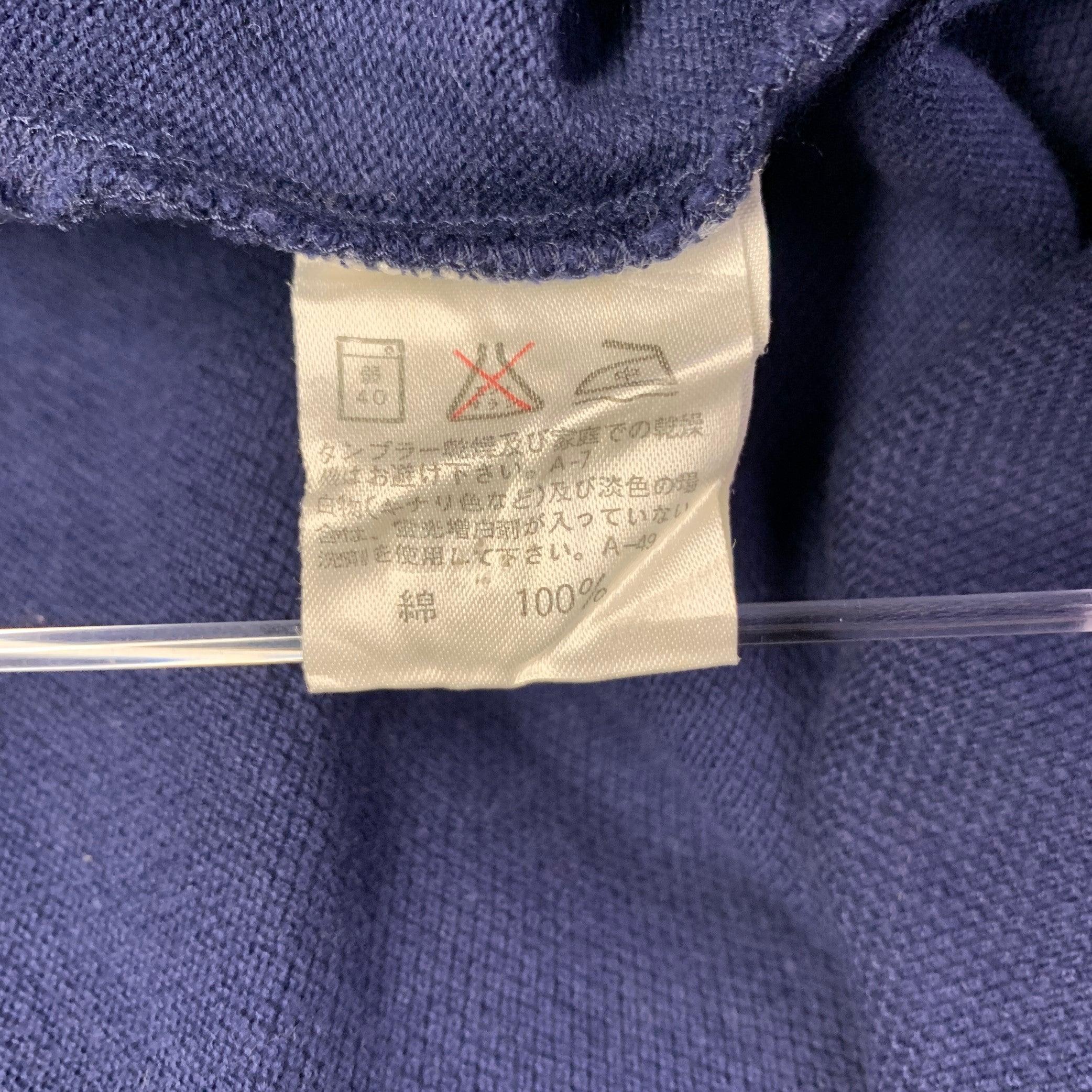 ISSEY MIYAKE Size M Navy Cotton Embroidered Fish Polo 2