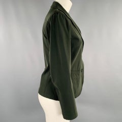 ISSEY MIYAKE Size S Green Single Breasted Blazer
