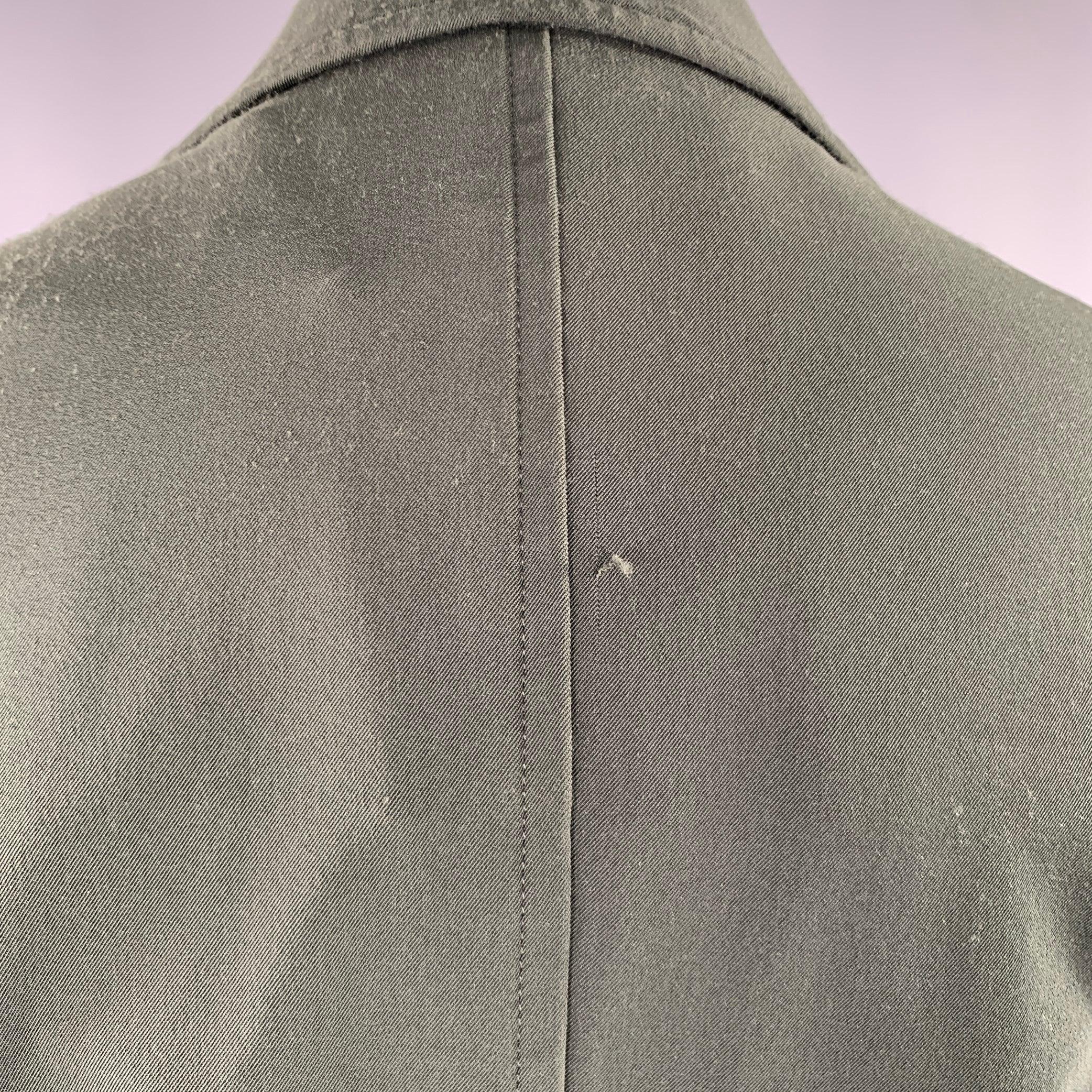 Issey Miyake Taille S Blazer vert à patte unique Bon état - En vente à San Francisco, CA