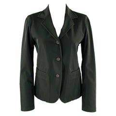 Issey Miyake Taille S Blazer vert à patte unique