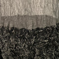 ISSEY MIYAKE Size XS Black Polyester Wrinkled Pencil Midi Skirt