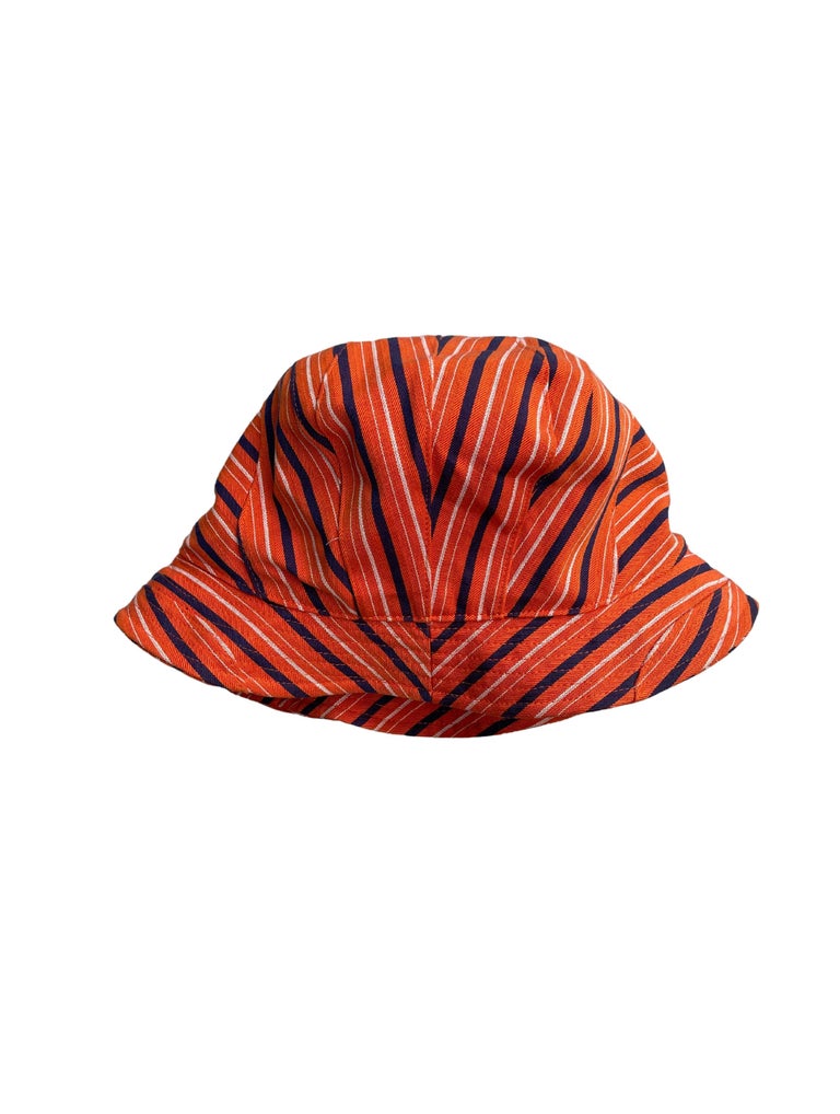 Issey Miyake Striped Bucket Hat, Spring Summer 2014 For Sale at 1stDibs