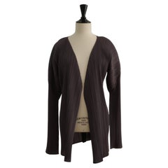 Issey Miyake Vintage Grey Pleated Jacket with Architectural Construction