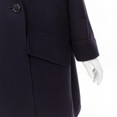 ISSEY MIYAKE Vintage navy blue double breasted wide cut cocoon coat L