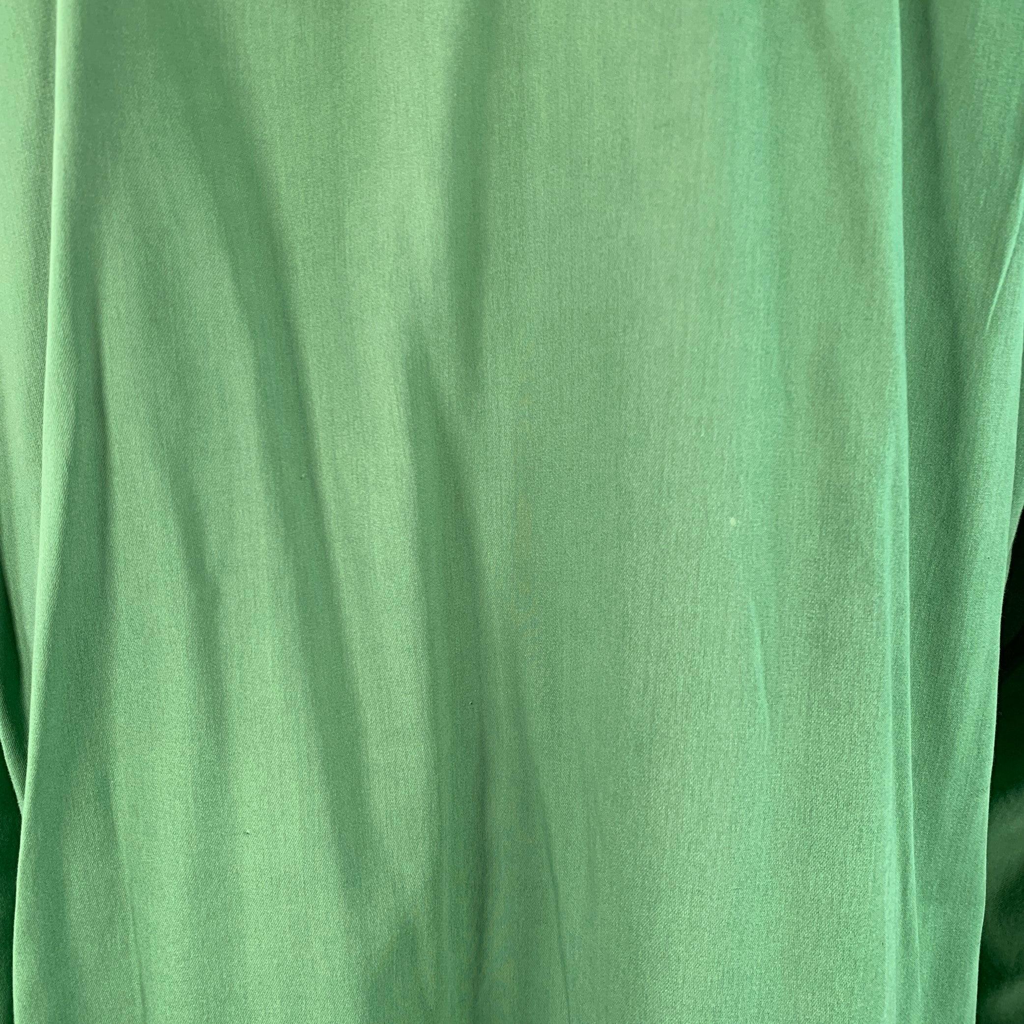 Uomo Issey Miyake Vintage Taglia L Greene & Greene Greene a righe in cotone con una tasca a manica lunga in vendita