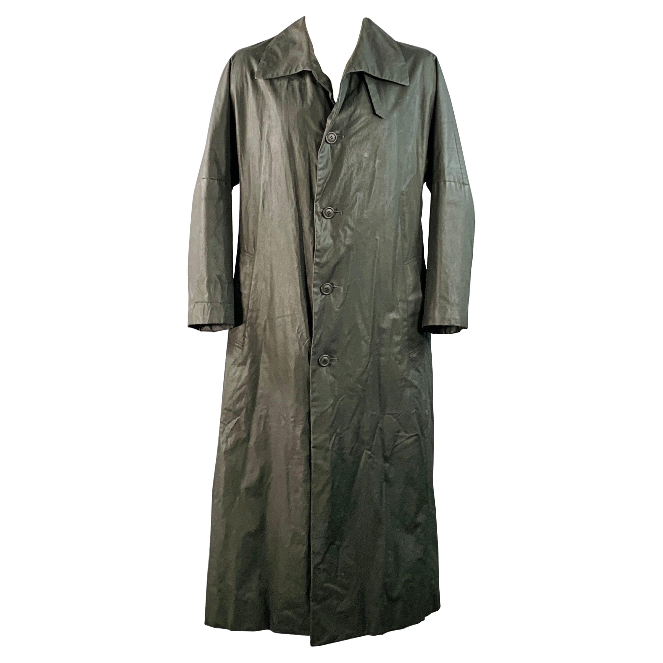 ISSEY MIYAKE Vintage Size XXL Green Charcoal Coated Cotton Insulated Coat