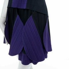ISSEY MIYAKE Vintage SS1991 colorblock architectural pleated top skirt set L