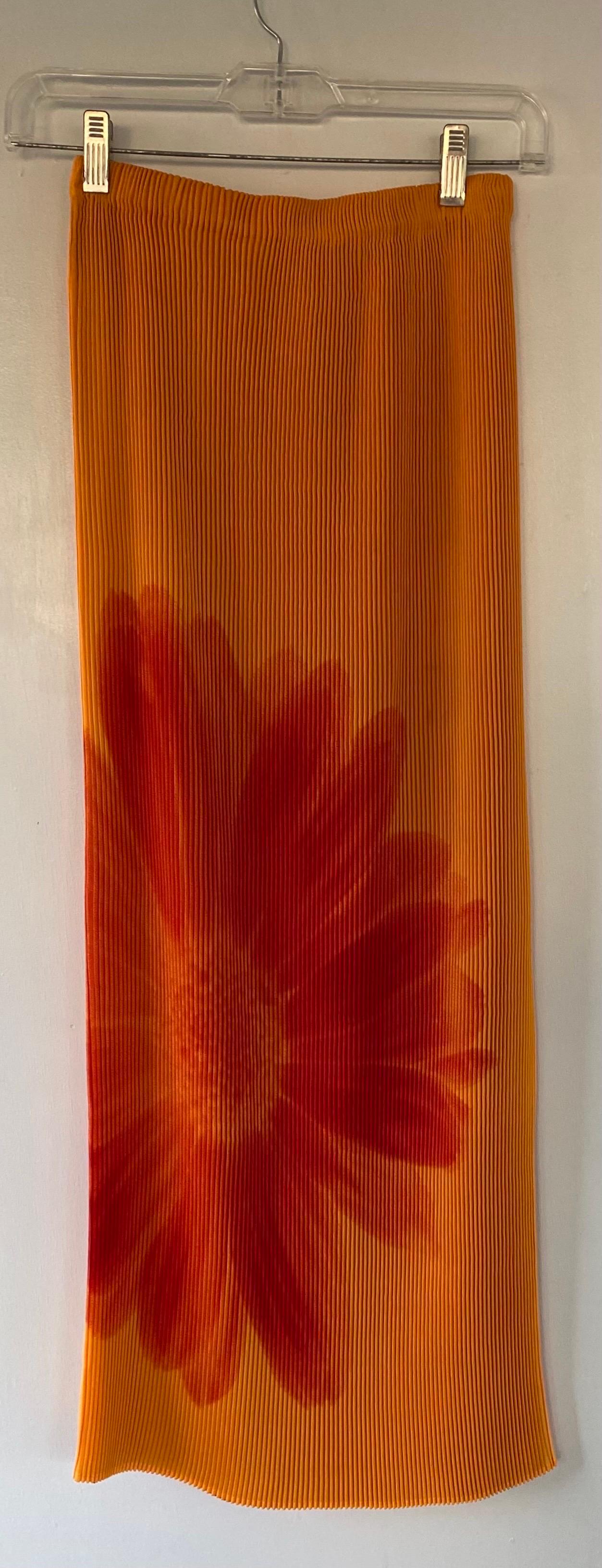 Vintage-Sonnenblumen-Oberteil und Rock von Issey Miyake für Damen oder Herren