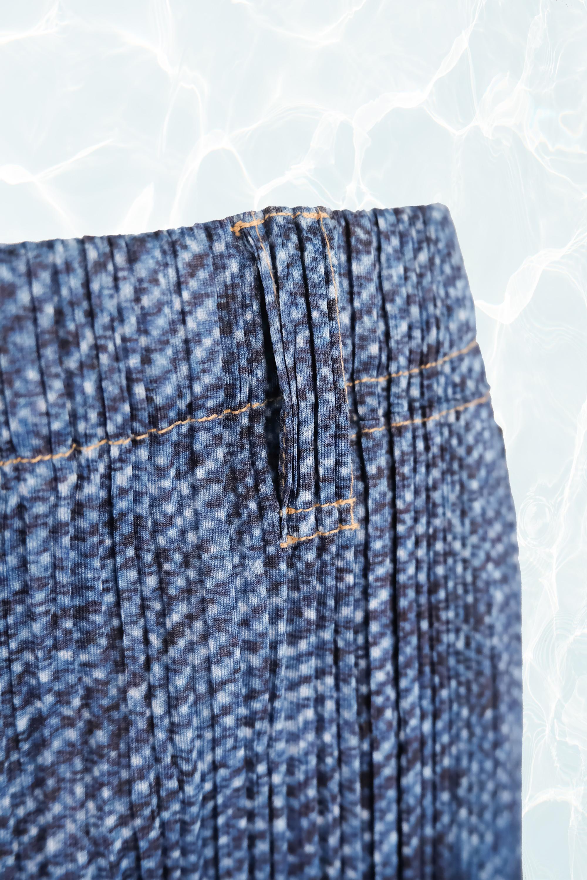 Issey Miyake Vintage Trompe L'Oeil Denim Print Pant Set 2