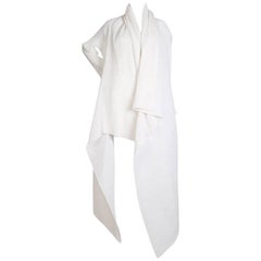 Issey Miyake Vintage White Pleats Please Wrap Coat