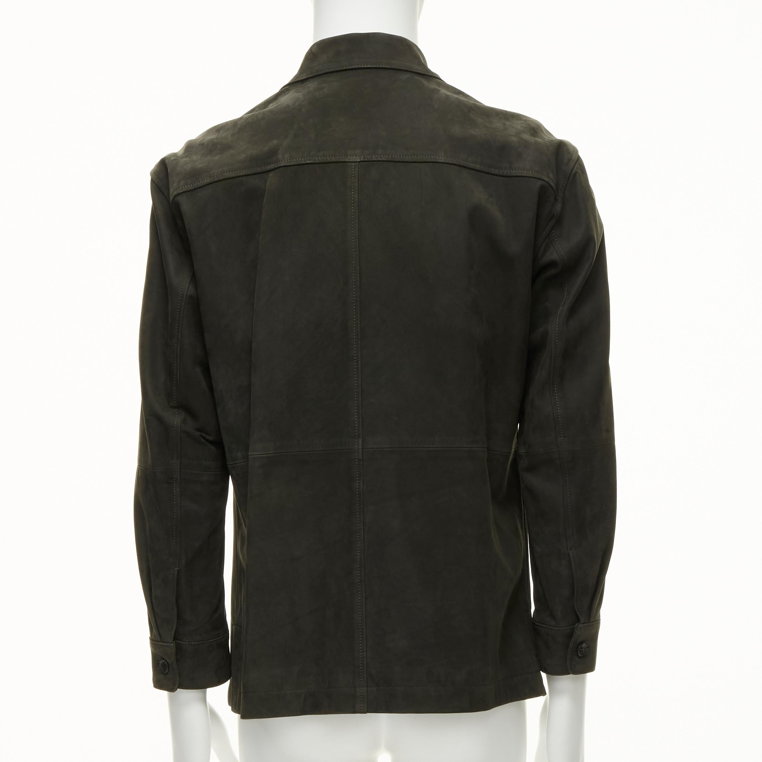 ISSEY MIYAKE WHITE LABEL giacca over in pelle scamosciata di vacchetta grigia JP1 S in vendita 1