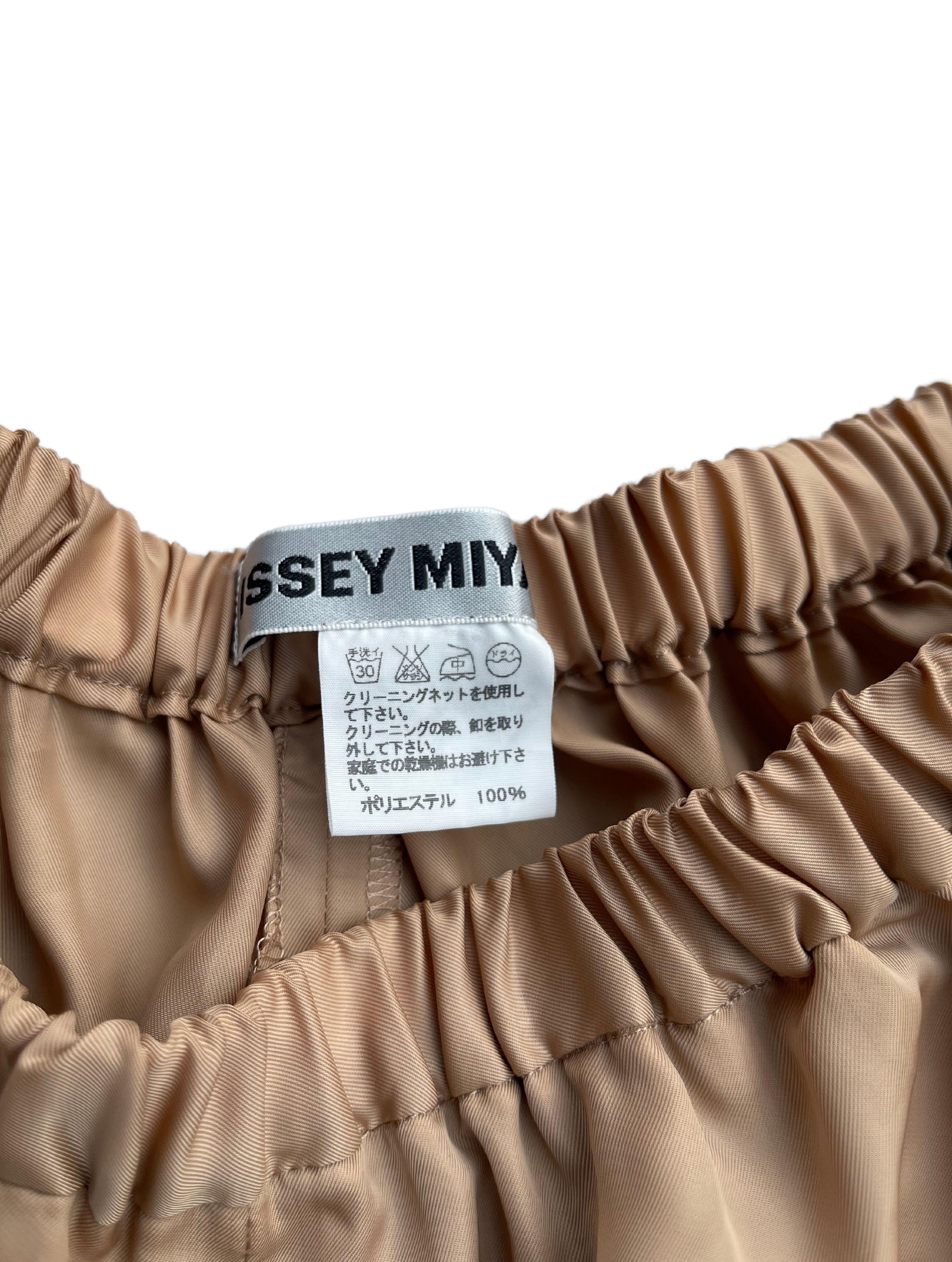 Beige Issey Miyake Wide Waist Trousers, Spring Summer 2012. For Sale