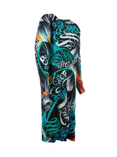Issey Miyake Women's Pleats Please Issey Miyake Abstract Pattern Midi Dress