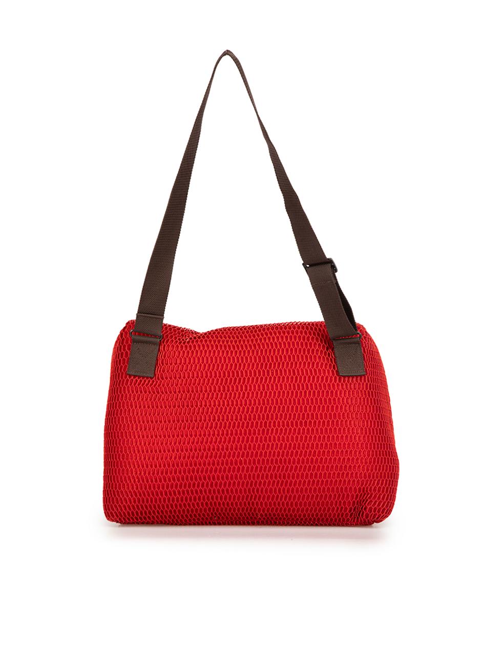Issey Miyake Women's Red Mesh Crossbody Bag In Good Condition In London, GB