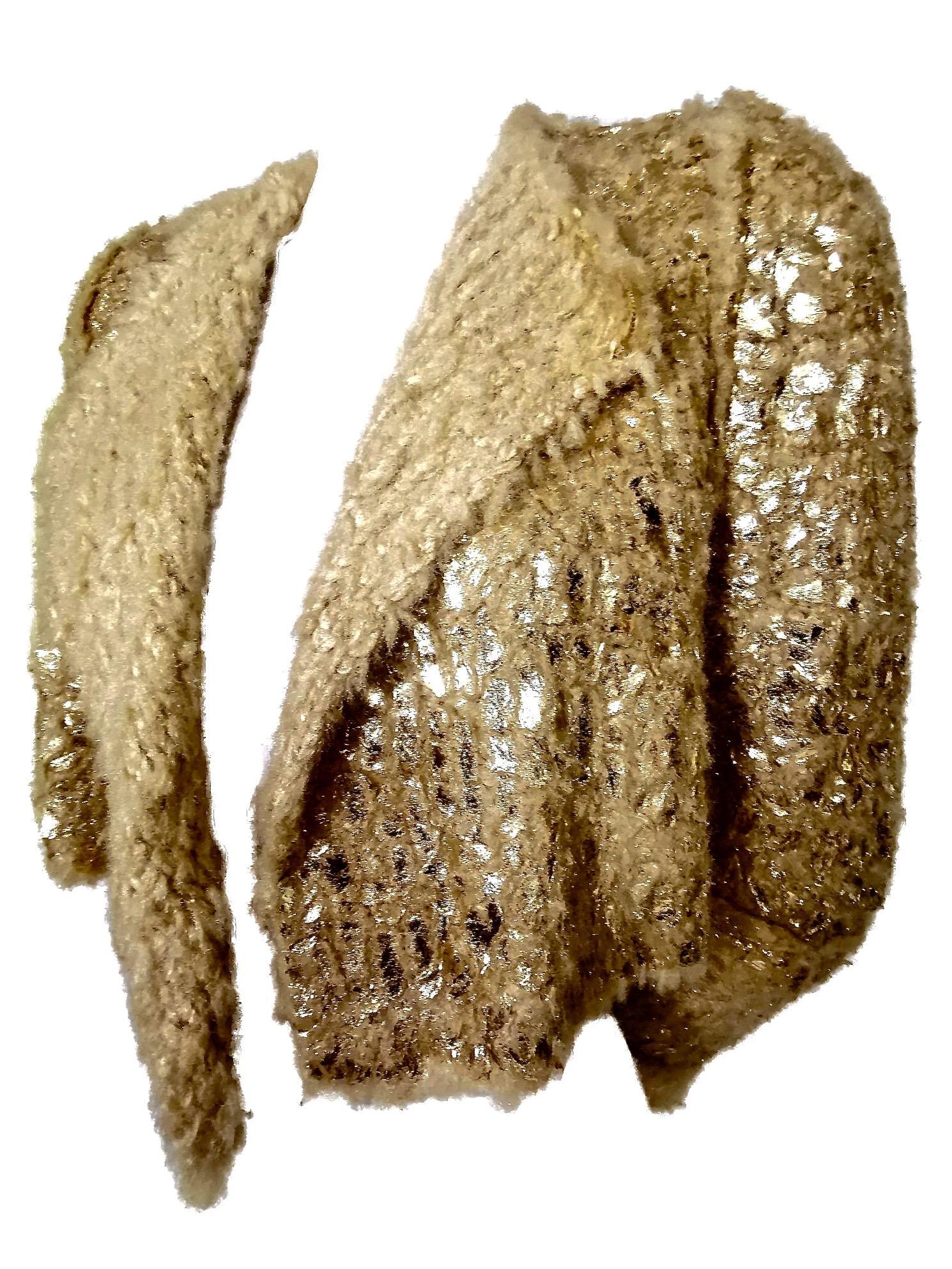 Issey Miyake Wool and Gold Leaf Cardigan/Jacket Fall/Winter 2002 For Sale 10