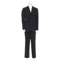 Issey Miyake blazer pantalon à poches rabattues en laine mélangée JP4 XL