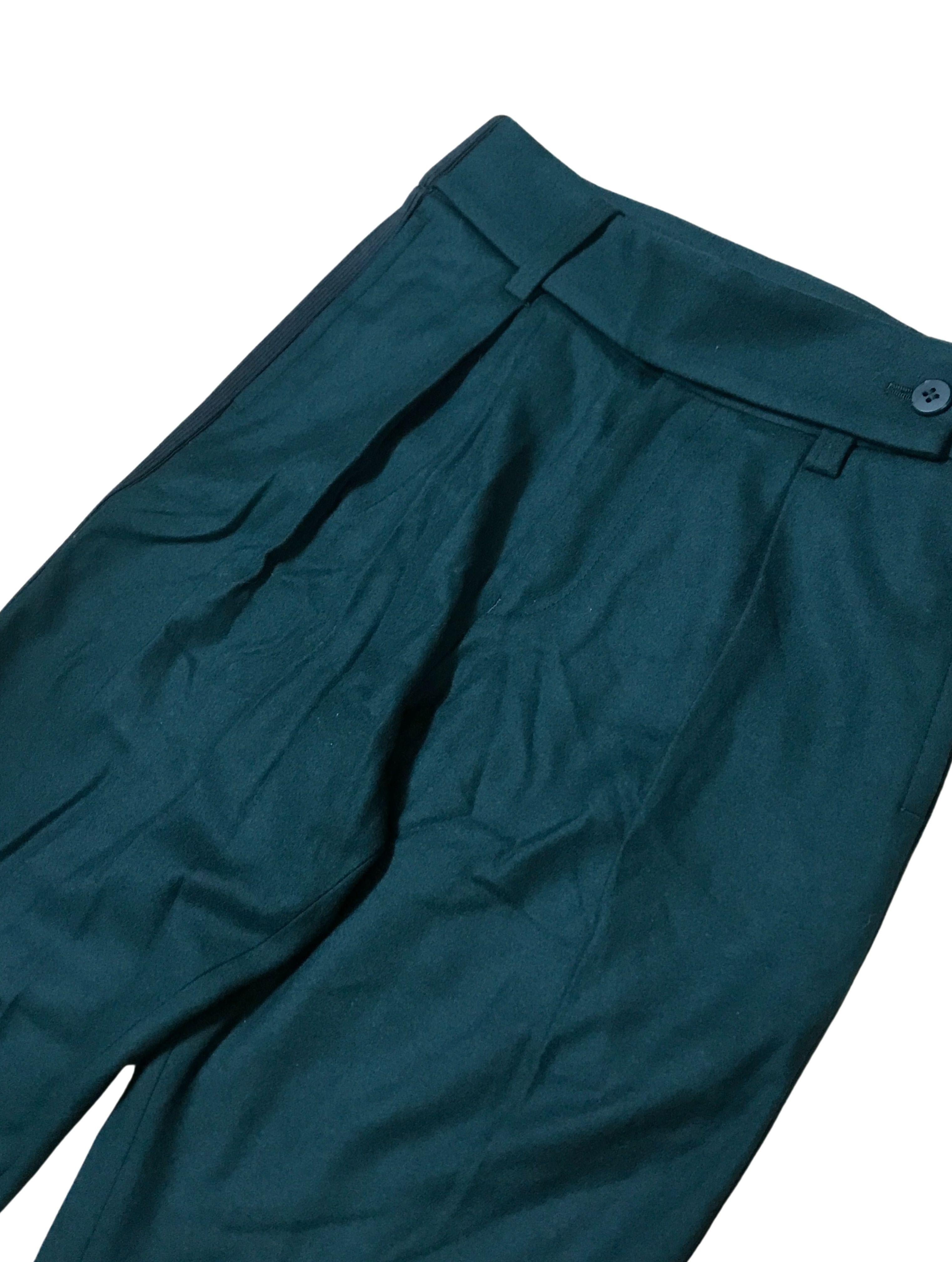 Issey Miyake Wool-Blended Straight Fit Pants In Excellent Condition For Sale In Seattle, WA