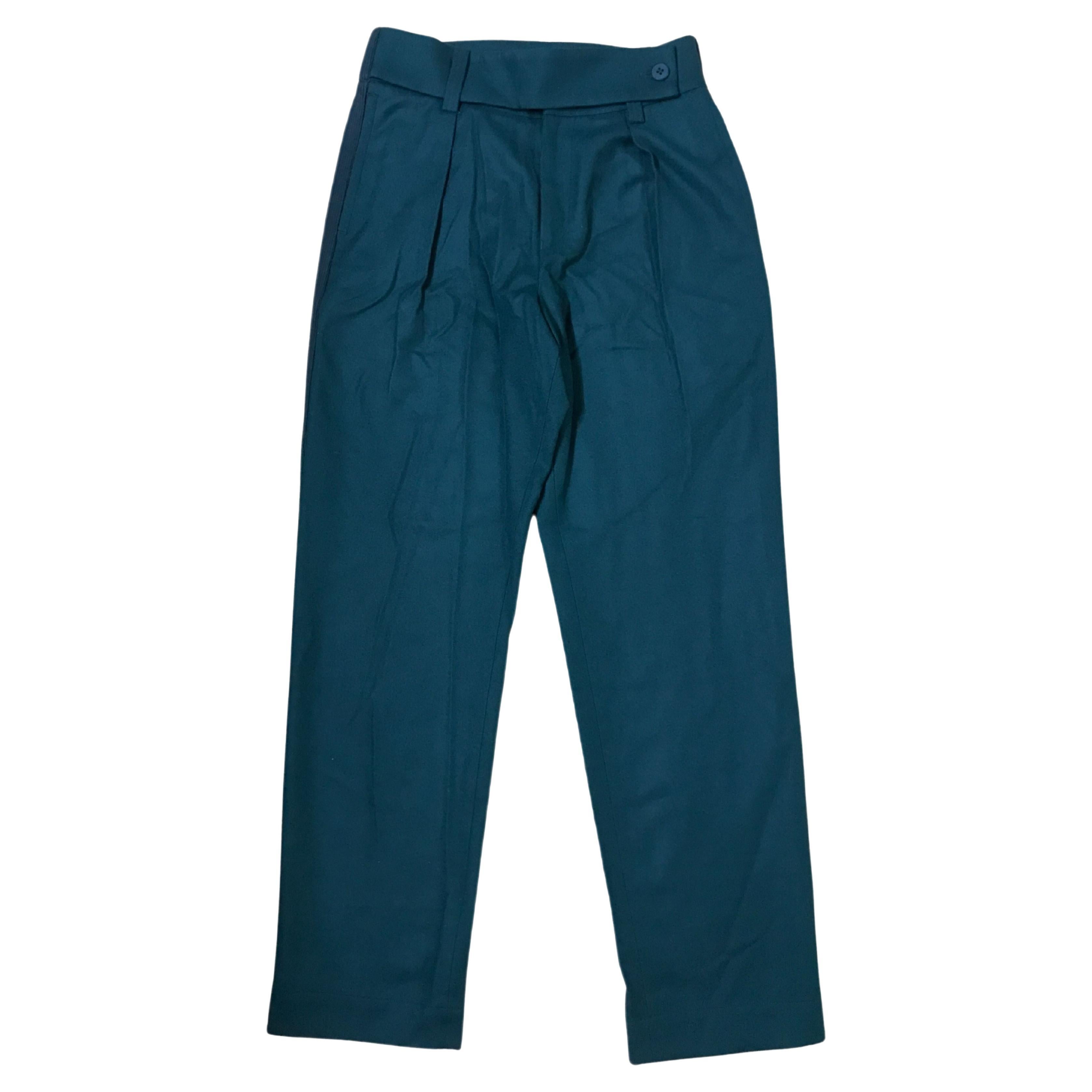 Issey Miyake Wool-Blended Straight Fit Pants For Sale