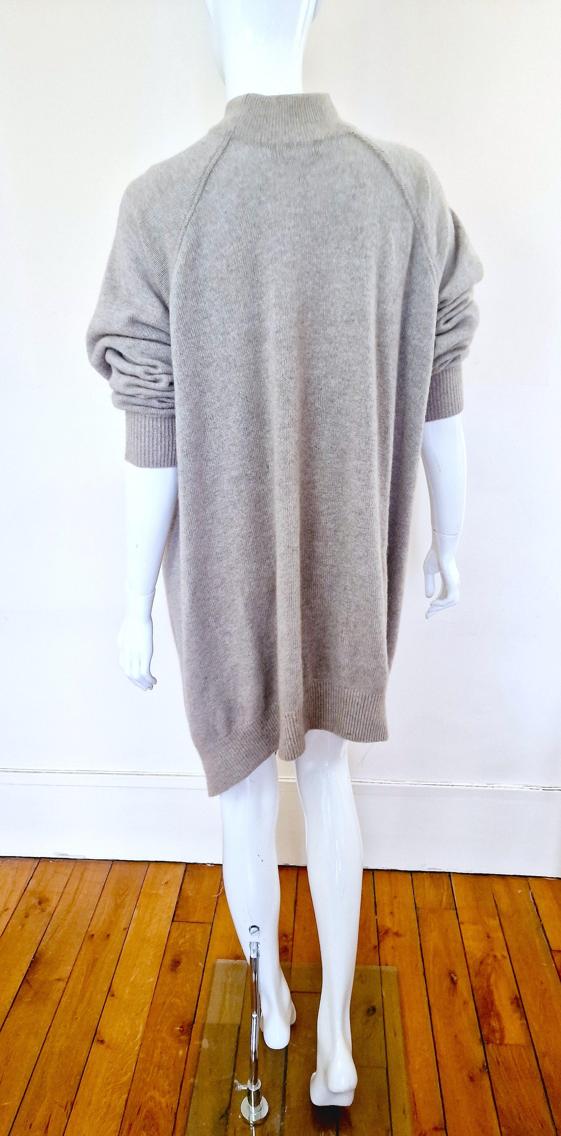 Issey Miyake Wool Multifunction Cutout Vintage Runway 80s Dress Sweater Coat For Sale 4