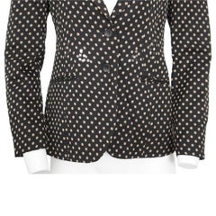 Issey Miyake Wool Silk Polka Dot Sequins Black Blazer sz 4