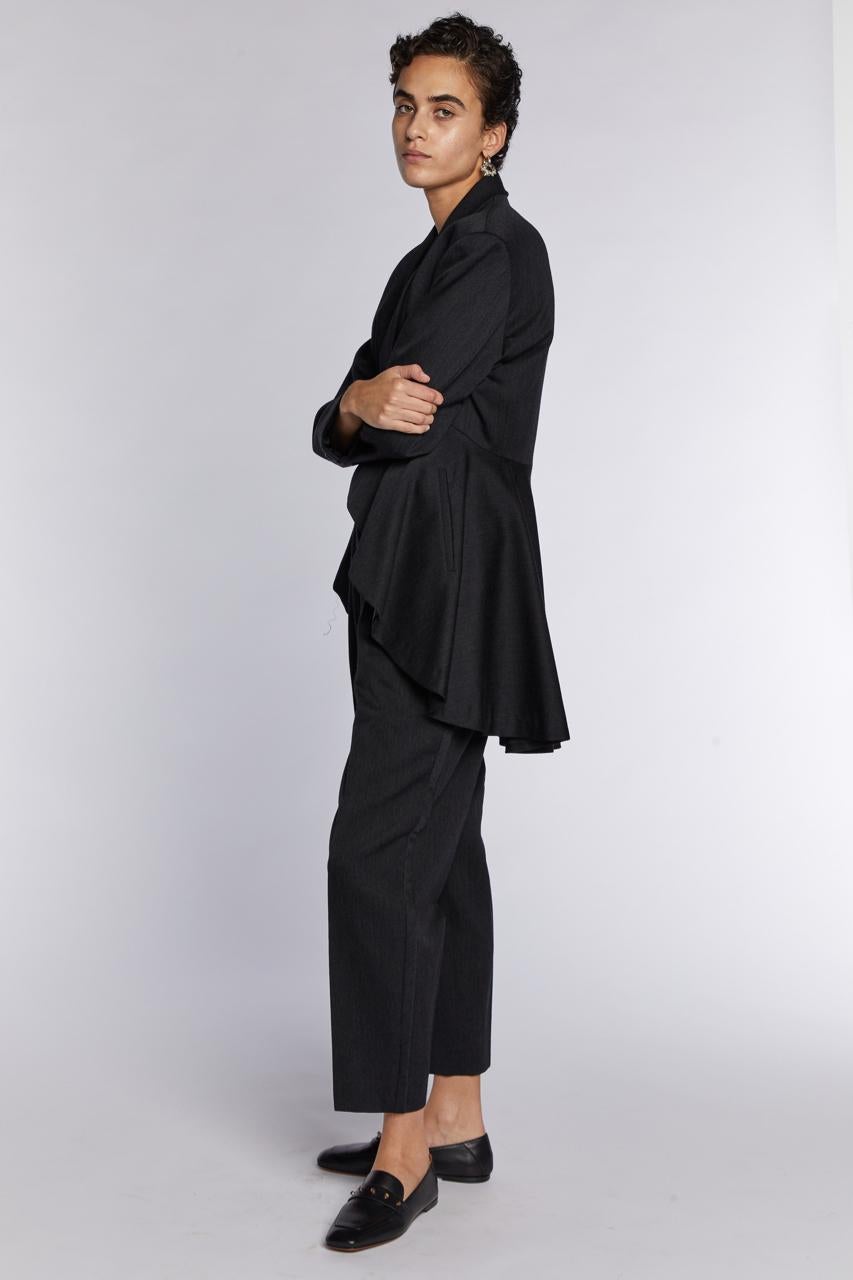 Issey Miyake Wollanzug 1980er Jahre (Schwarz) im Angebot