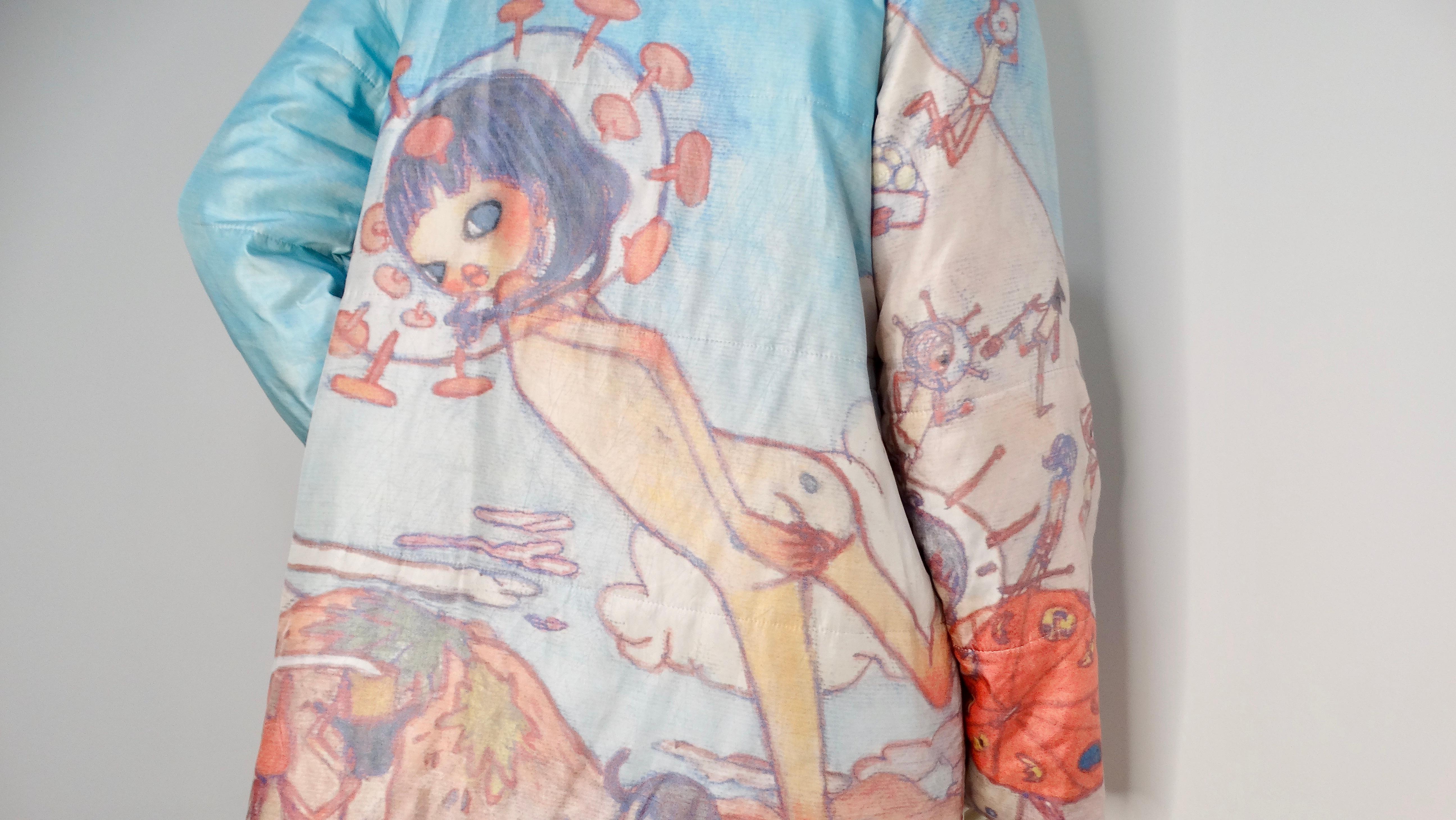 Issey Miyake x Aya Takano 2004 Runway Fantasy Print Puffer Coat 4
