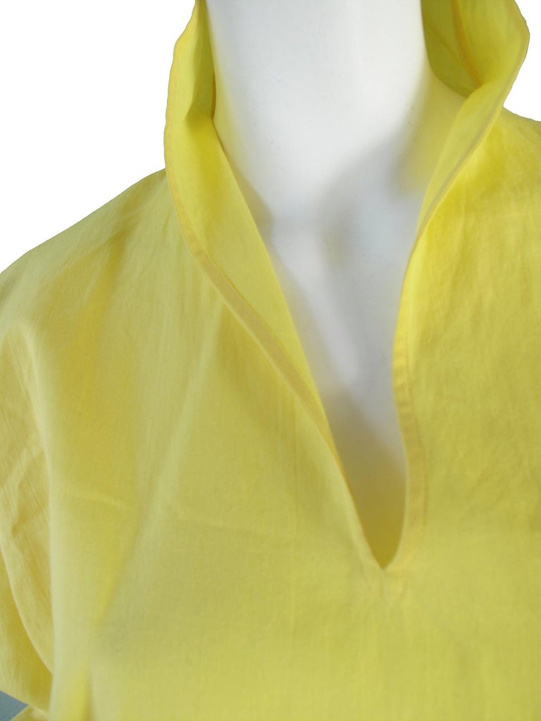 Issey Miyake Yellow Dress with Slits, 1990s For Sale at 1stDibs