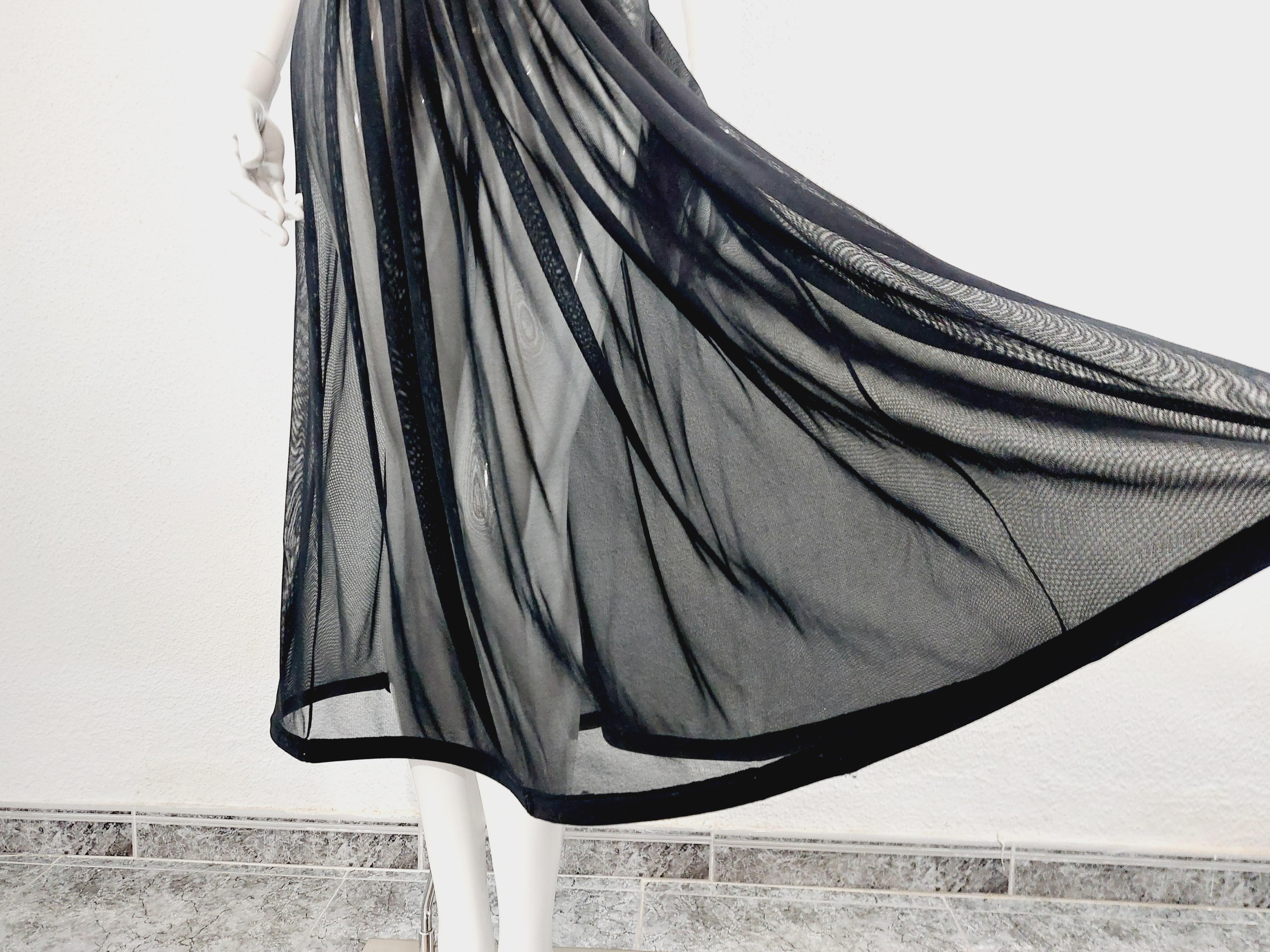 Issey Miyke Pleats Please Origami Kimono Mesh Tulle Corset Formal Braced Dress For Sale 4