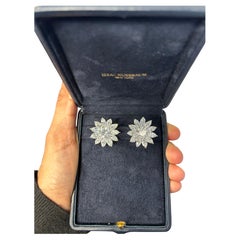 Isssac Nussbaum 15.62 Carat 18K White Gold Marquise Daisy Earrings