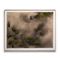 "Moss II" Oil Pastel & Ink on Canvas