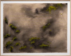 "Moss II" Oil Pastel & Ink on Canvas