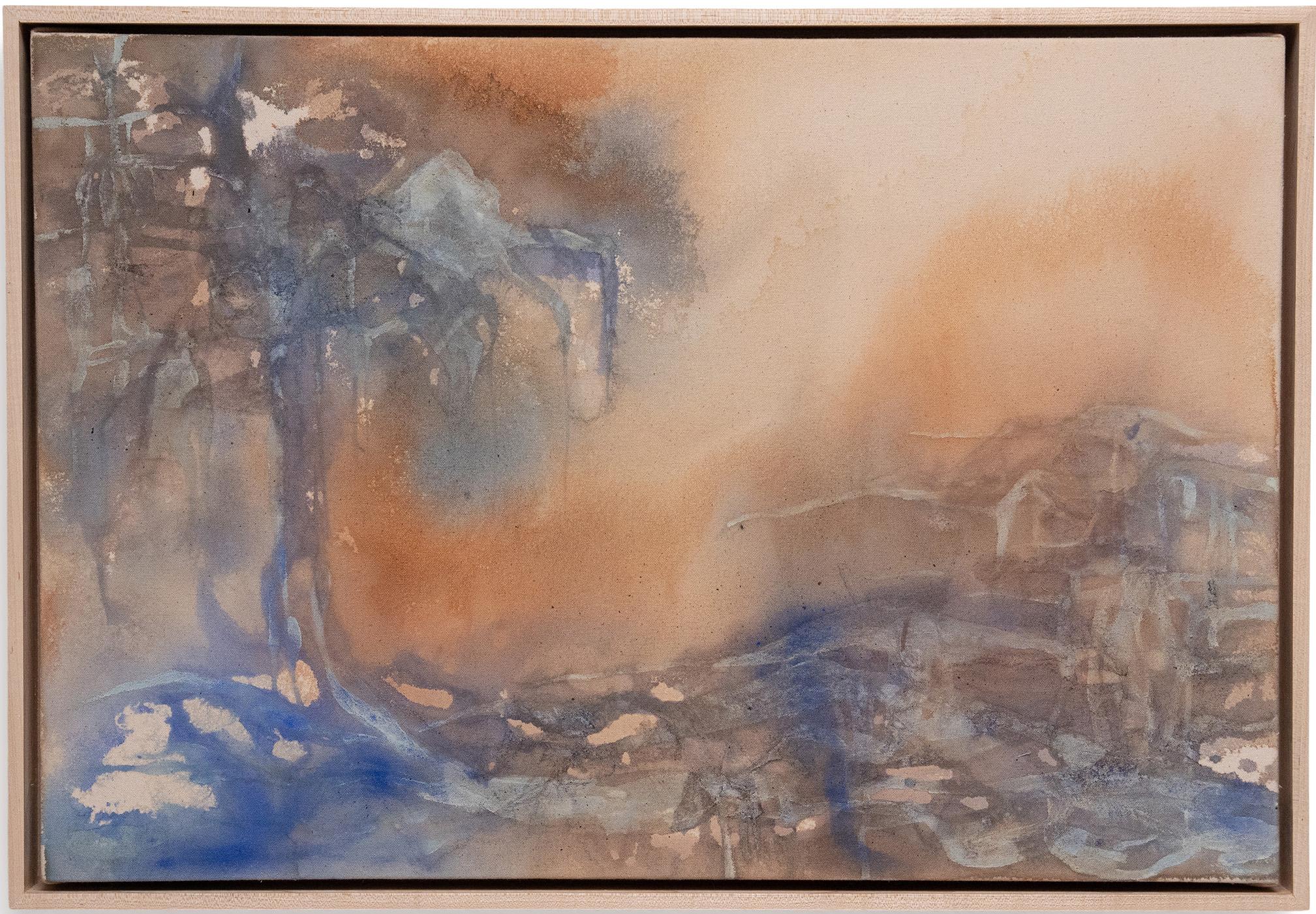 Abstract Painting Issy Wilson - "Petit monde forestier" Encre et acrylique sur toile