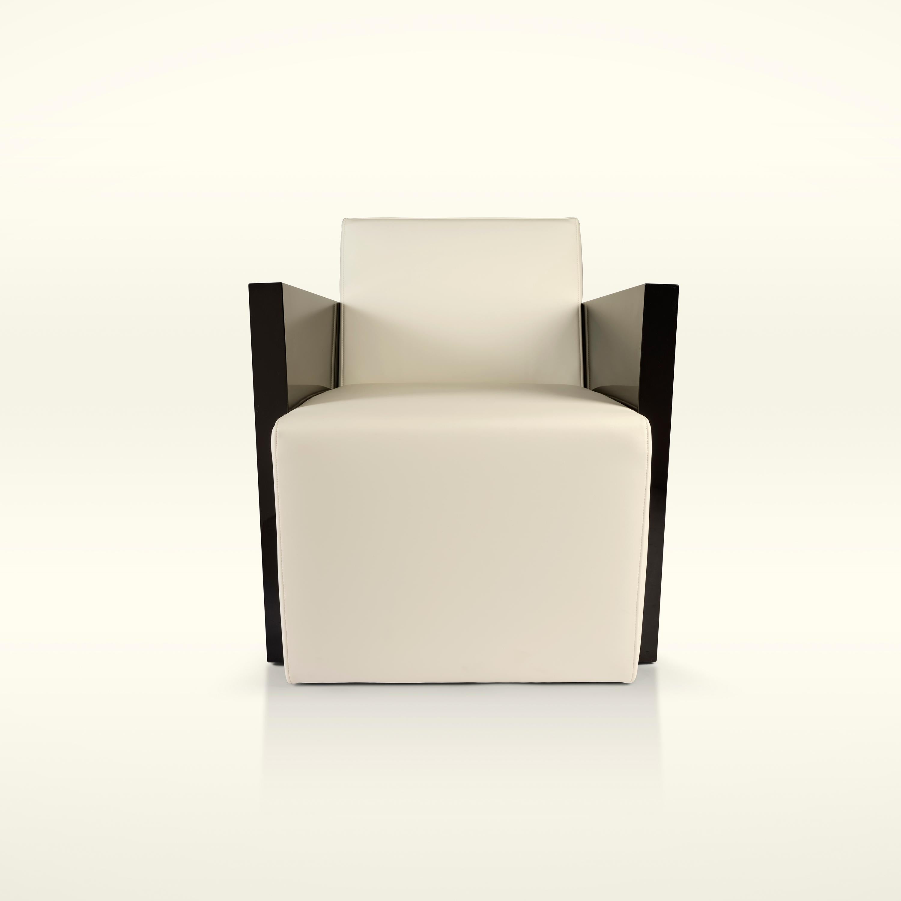 Contemporary Istanbul Glam Armchair, Piano Black Lacquer Frame with Swarovski-studded Flower For Sale